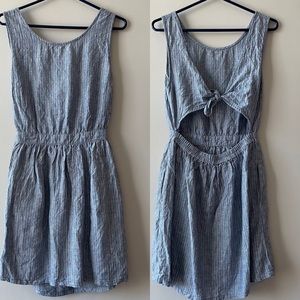 Mango semi-open back dress with pockets